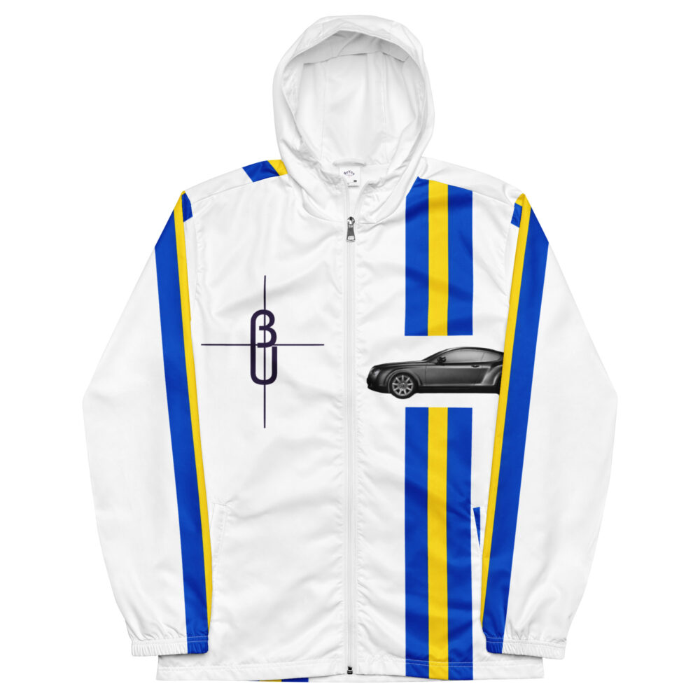 The Ode to Le Mans 2 Windbreaker white front art concierge clothing jpg