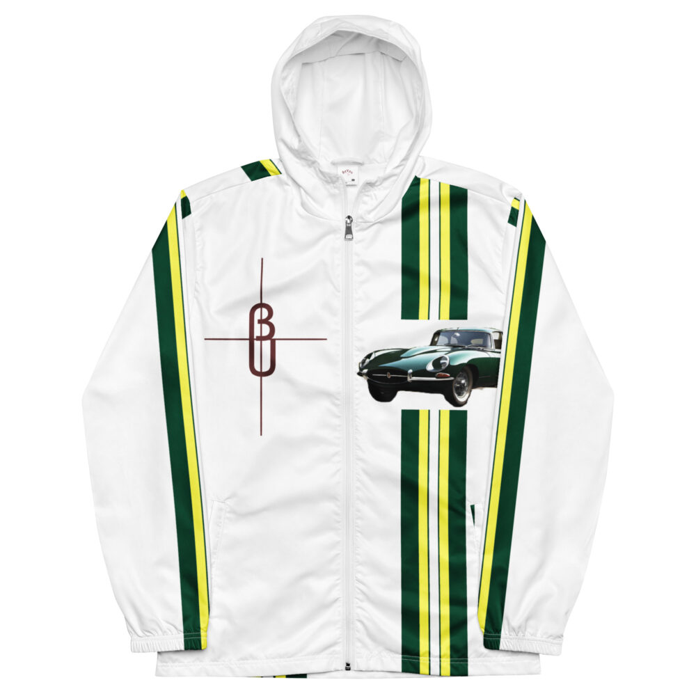 The Ode to Le Mans 3 Windbreaker white front art concierge clothing jpg