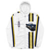 The Ode to Le Mans 4 Windbreaker white front art concierge clothing jpg