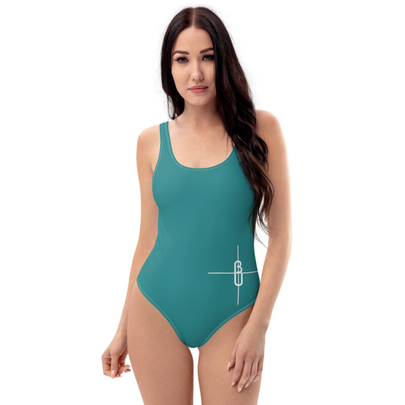 The Seafoam One-Piece Swimsuit seafoam green front art concierge clothing jpg