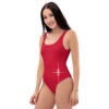 The Solid Red One-Piece Swimsuit red front art concierge clothing jpg