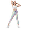 The Lime Cream Crossover Yoga Leggings art concierge clothing jpg