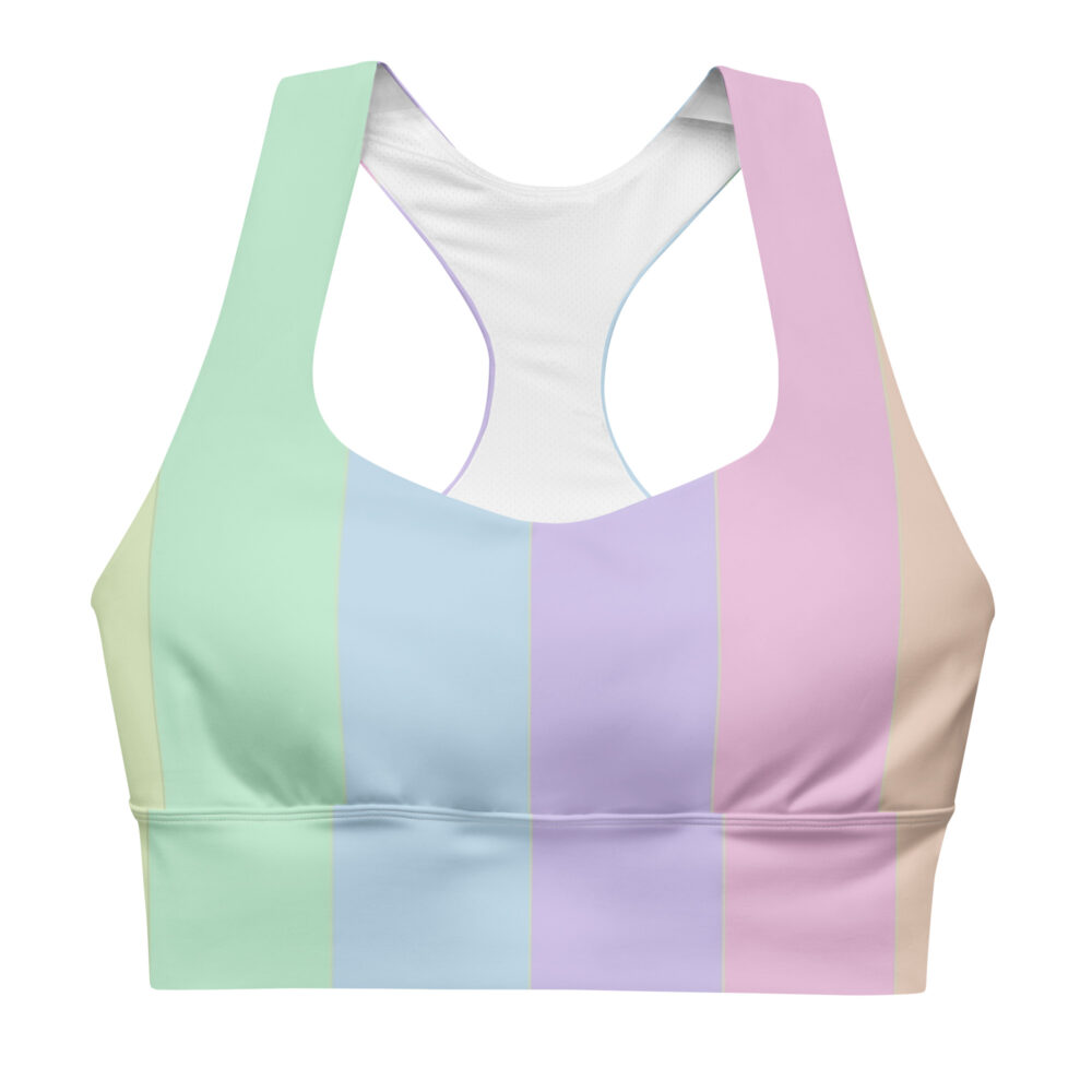 The Lime Cream Longline Sports Bra art concierge clothing jpg