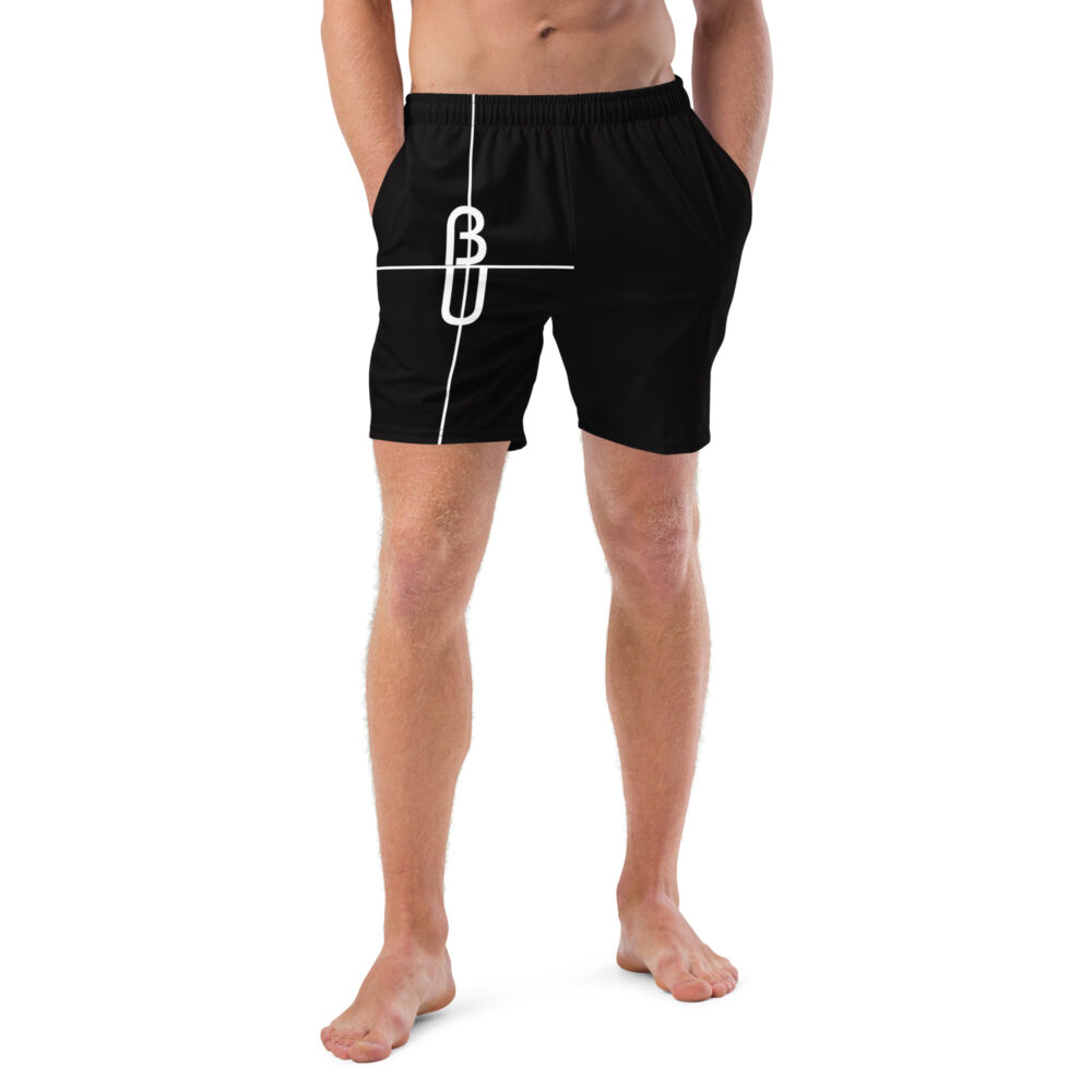 The Solid Black Swim Trunks front art concierge clothing jpg