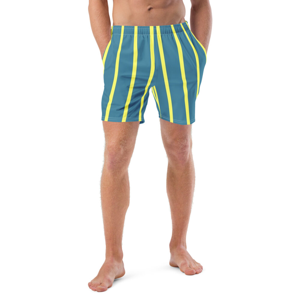 The Stripes Series (Dirty Blue) Swim Trunks front art concierge clothing jpg