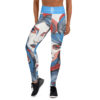 The 60's Faces Yoga Leggings blue front art concierge clothing jpg