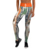 The Art Deco 1 Yoga Leggings orange front art concierge clothing jpg