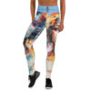 The Lady in Water Colors 2 Yoga leggings blue front art concierge clothing jpg