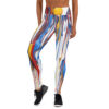 The Paint Drip Yoga Leggings white front art concierge clothing jpg