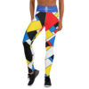 The Ode to Mondrian Yoga Leggings front art concierge clothing jpg