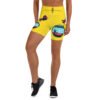 Our Fish Called Wanda Yoga Shorts Set yellow front art concierge clothing jpg