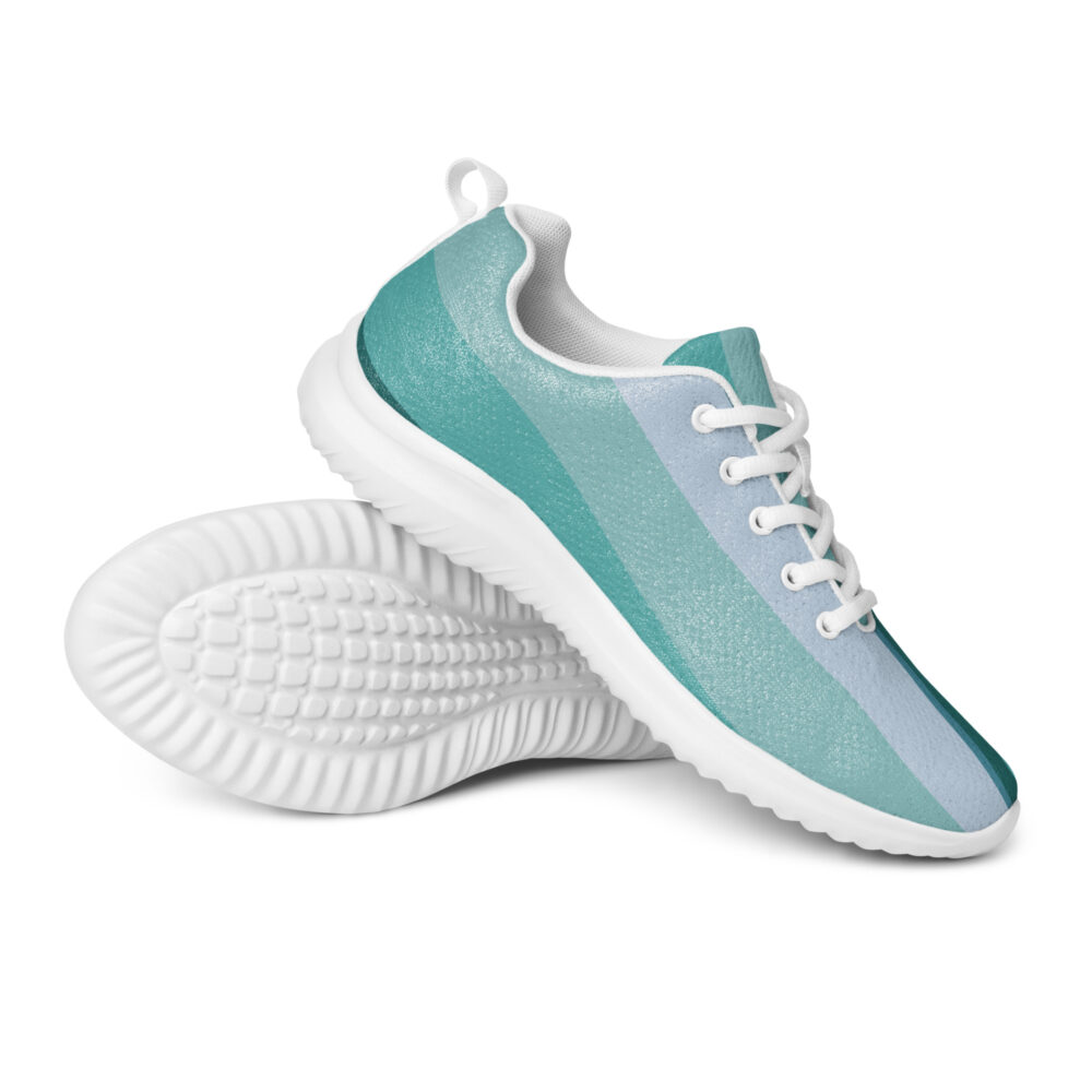 The Seafoam Men’s Athletic Shoes front art concierge clothing jpg