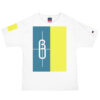 The Stripes Series (Dirty Blue) Champion T-Shirt white front art concierge clothing jpg