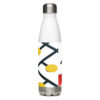 The Colored Dots Stainless Steel Water Bottle white 17 oz front art concierge clothing jpg