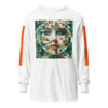 The Green Eyes Hooded Long-sleeve Tee white front art concierge clothing jpg