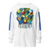 The Painted Rackets Hooded Long Sleeve Tee white front art concierge clothing jpg