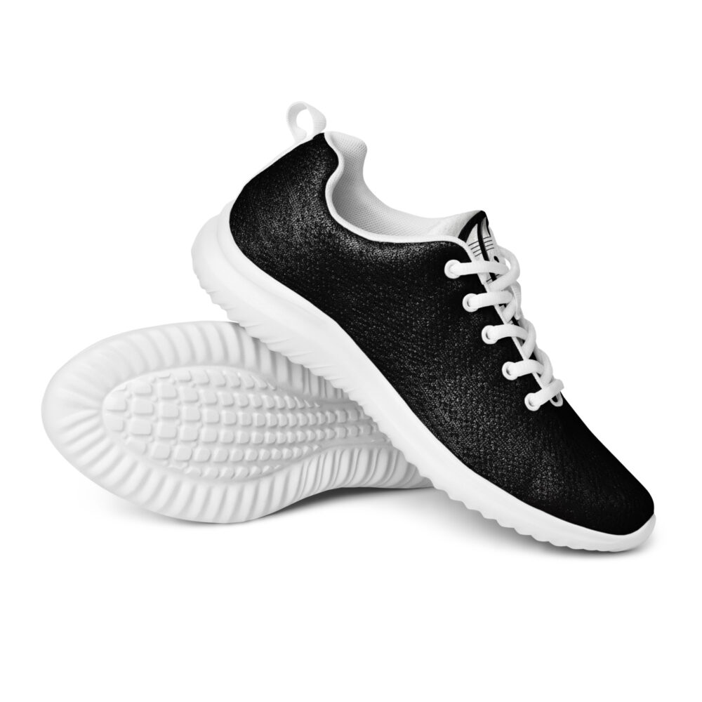 The Treble Clef Men’s Athletic Shoes black front art concierge clothing jpg