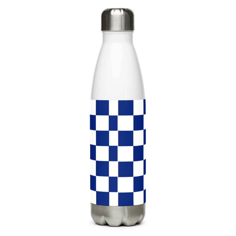 The Bluenose IV (Blue) Stainless Steel Water Bottle blue and white 17 oz front art concierge clothing jpg The Bluenose IV (Blue) Stainless Steel Water Bottle blue and white 17 oz front art concierge clothing jpg