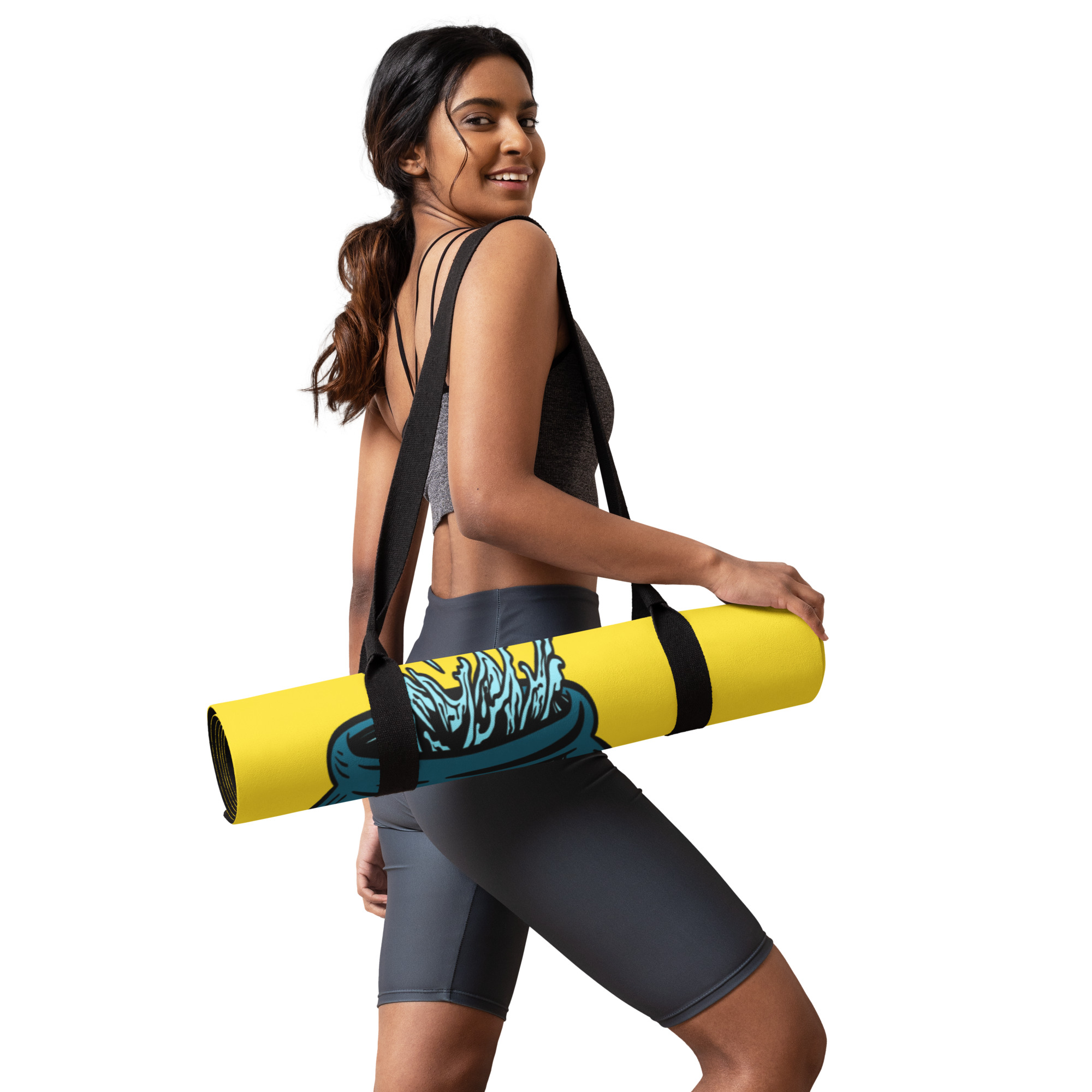 our fish called wanda yoga mat blue and white front art concierge clothing jpg