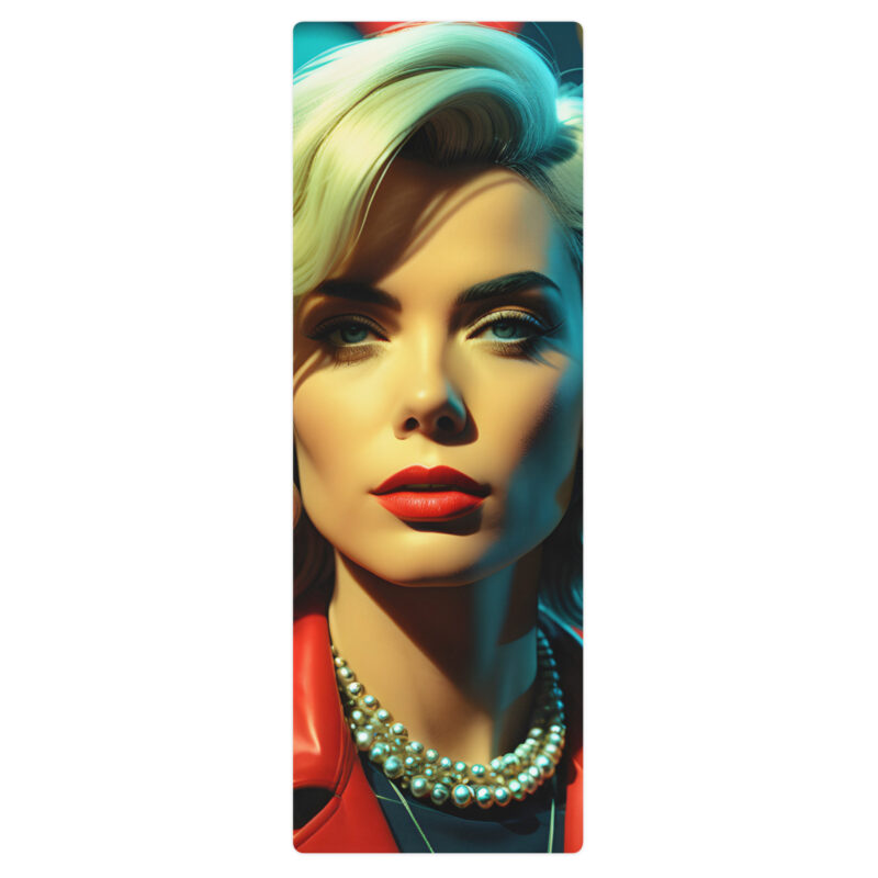 The Ode to Warhol 1 Yoga Mat yellow and red front art concierge clothing jpg