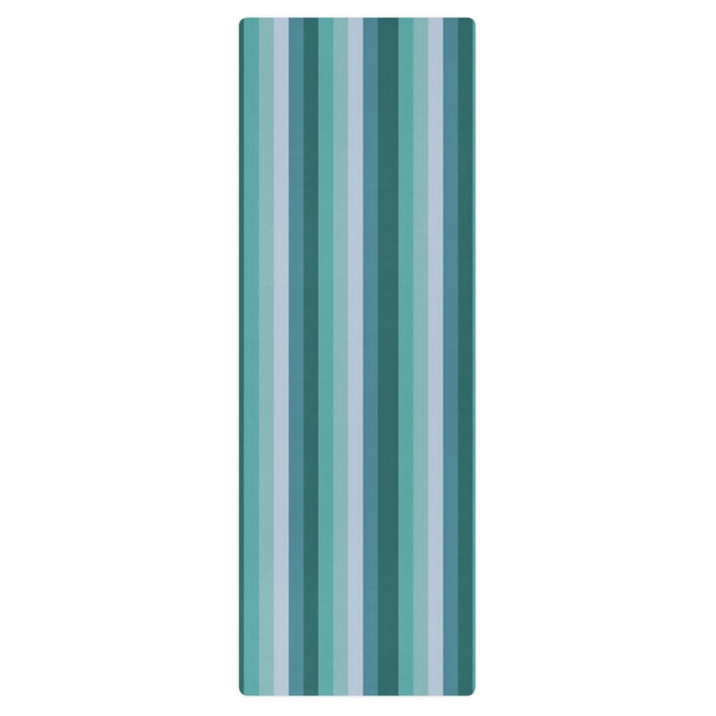 The Stripes Series (Seafoam Blue) Yoga Mat front art concierge clothing jpg