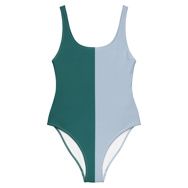 The Bauhaus Series (Seafoam) One Piece Swimsuit seafoam front art concierge clothing 2