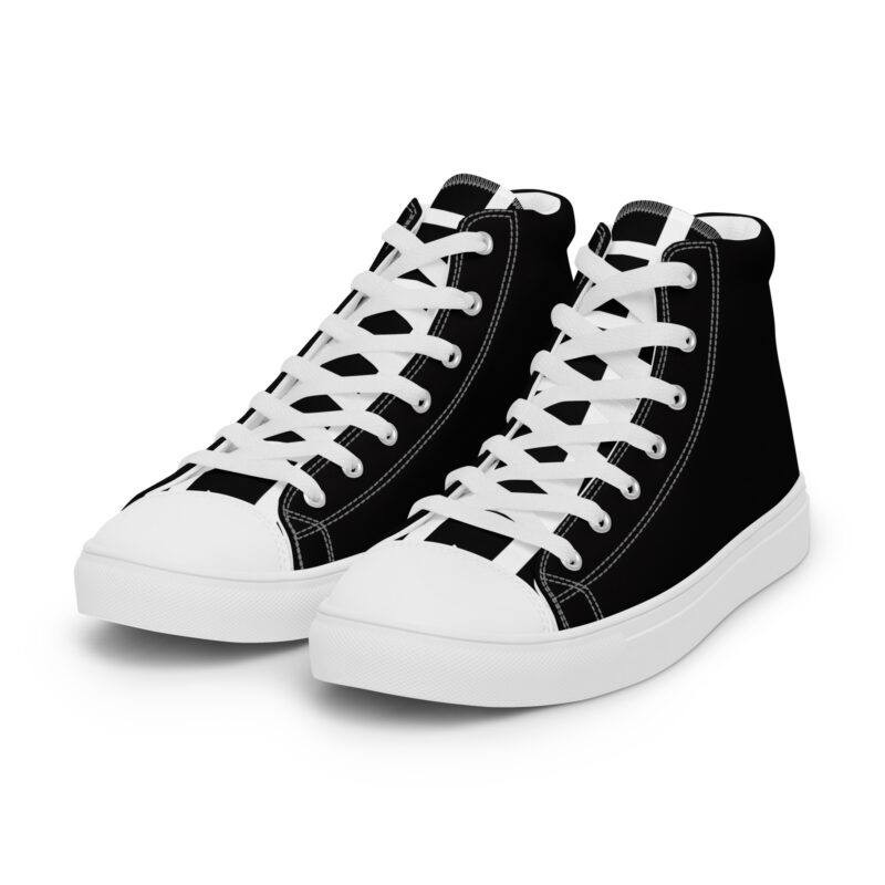 The Artist's High Tops (Black) Shoes black and white left front art concierge clothing jpg