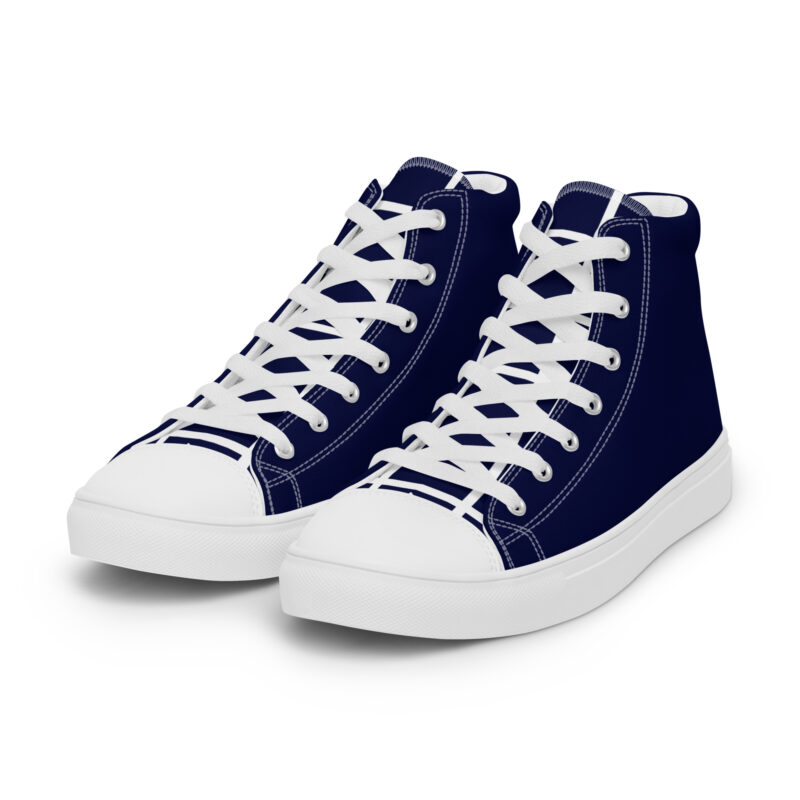 The Artist's High Tops (Navy Blue) Shoes navy blue and white left front art concierge clothing jpg The Artist's High Tops (Navy Blue) Shoes navy blue and white left front art concierge clothing jpg