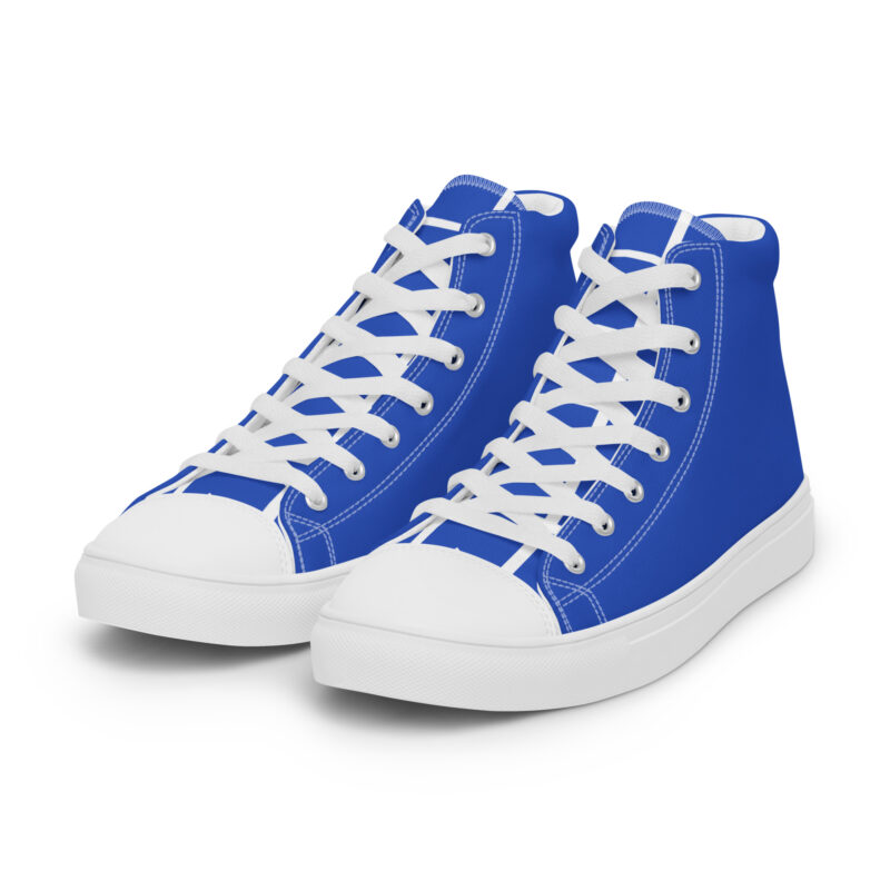 The Artist's High Tops (Cerulean Blue) Shoes cerulean blue and white left front art concierge clothing jpg