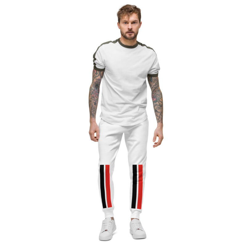 The Bauhaus Series (Black and Red) Fleece Sweatpants red, black and white front art concierge clothing jpg The Bauhaus Series (Black and Red) Fleece Sweatpants red, black and white front art concierge clothing jpg
