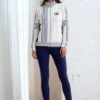 Natalia Lofty Look the stripes series (vertical white) track jacket yoga leggings canvas deck shoes navy white black front art concierge clothing JPG