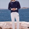 Bodhi Azure Coast Callum Azure Coast The Stripes Series (Pinstripes) hoodie jogging pants canvas deck shoes blue white front art concierge clothing JPG