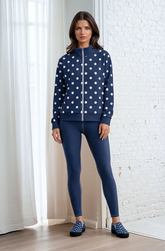 Natalia Lofty Look The Bauhaus Series (Pocka Dots) Track Jacket blue white art concierge clothing JPG