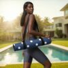 Selene Luxury Villa The Bauhaus Series (Pocka Dots) Yoga blue white front art concierge clothing JPG
