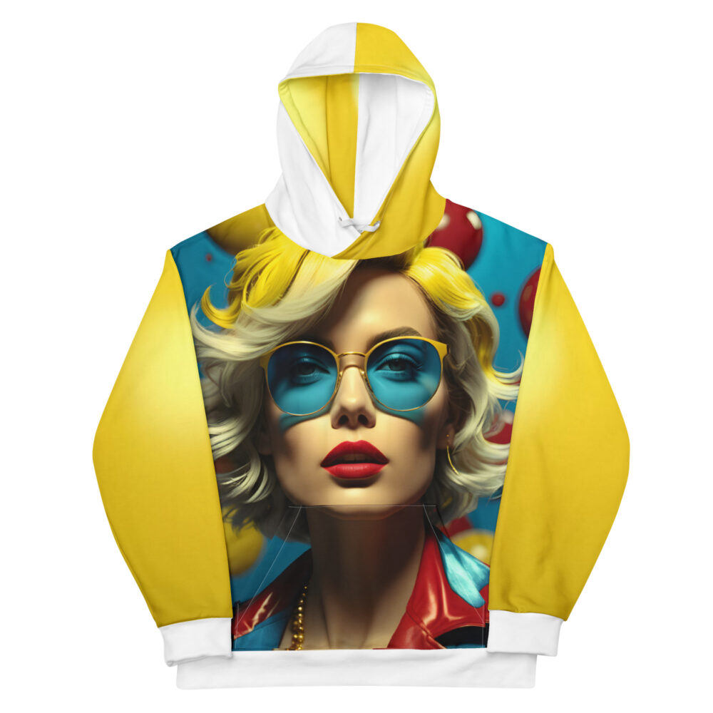 The Art Series (Warhol 4) Hoodie yellow and blue front art concierge clothing jpg