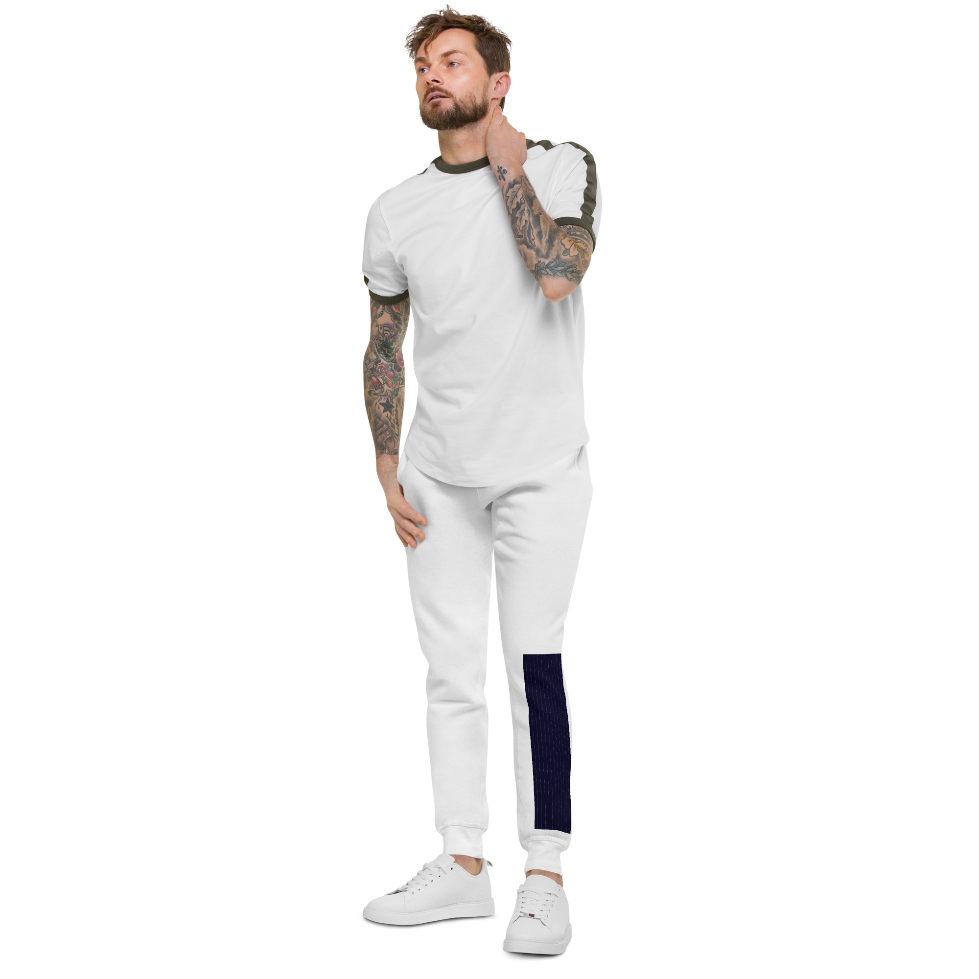 unisex fleece sweatpants white left front 68d874b5903b3 jpg