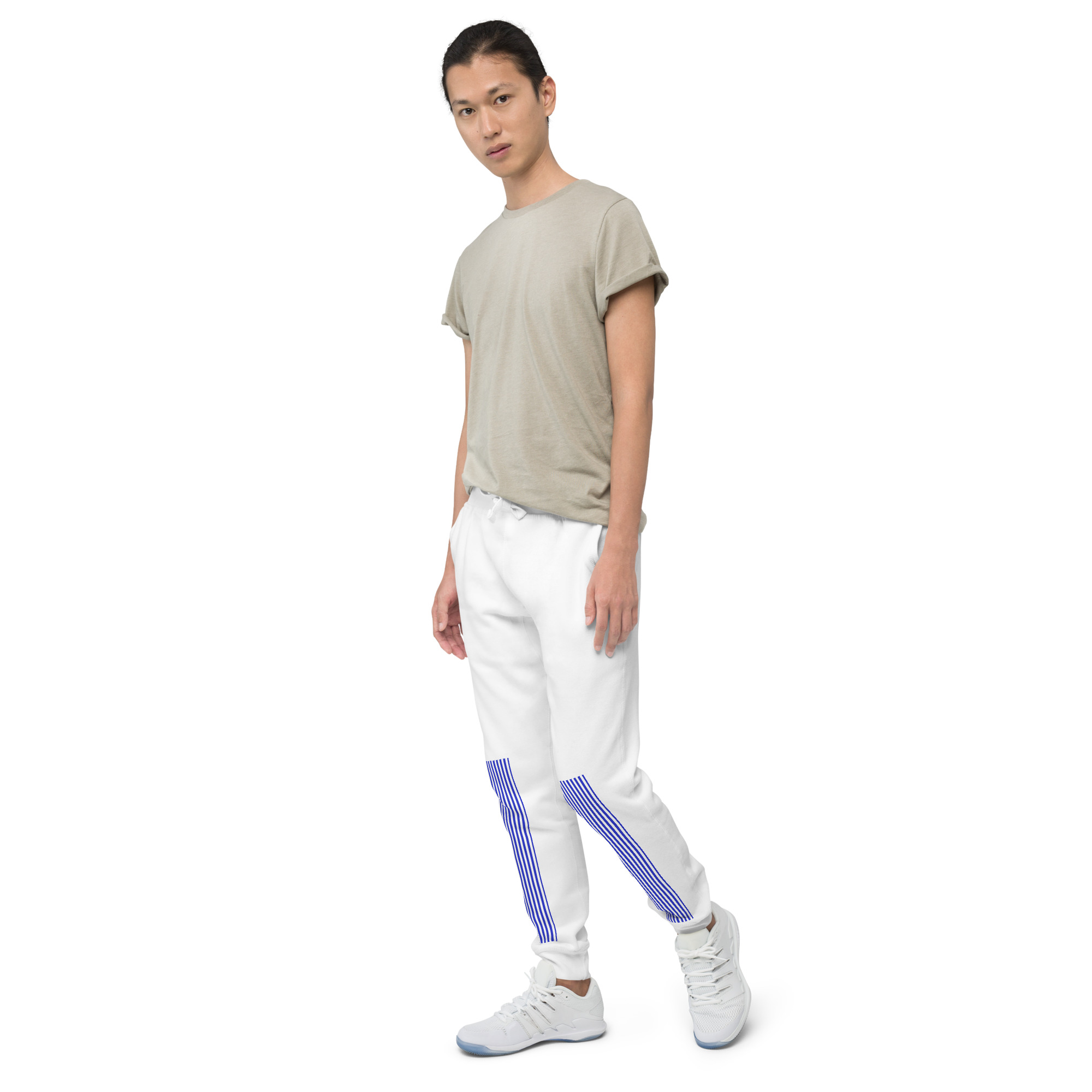unisex fleece sweatpants white left front 68d89e5da6c56 jpg