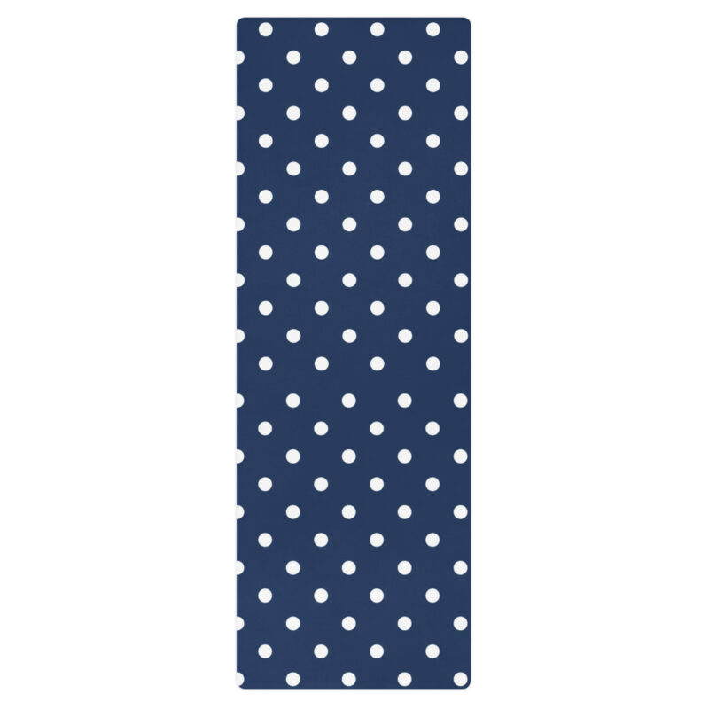 The Bauhaus Series (Pocka Dots) Yoga Mat blue and white front art concierge clothing jpg