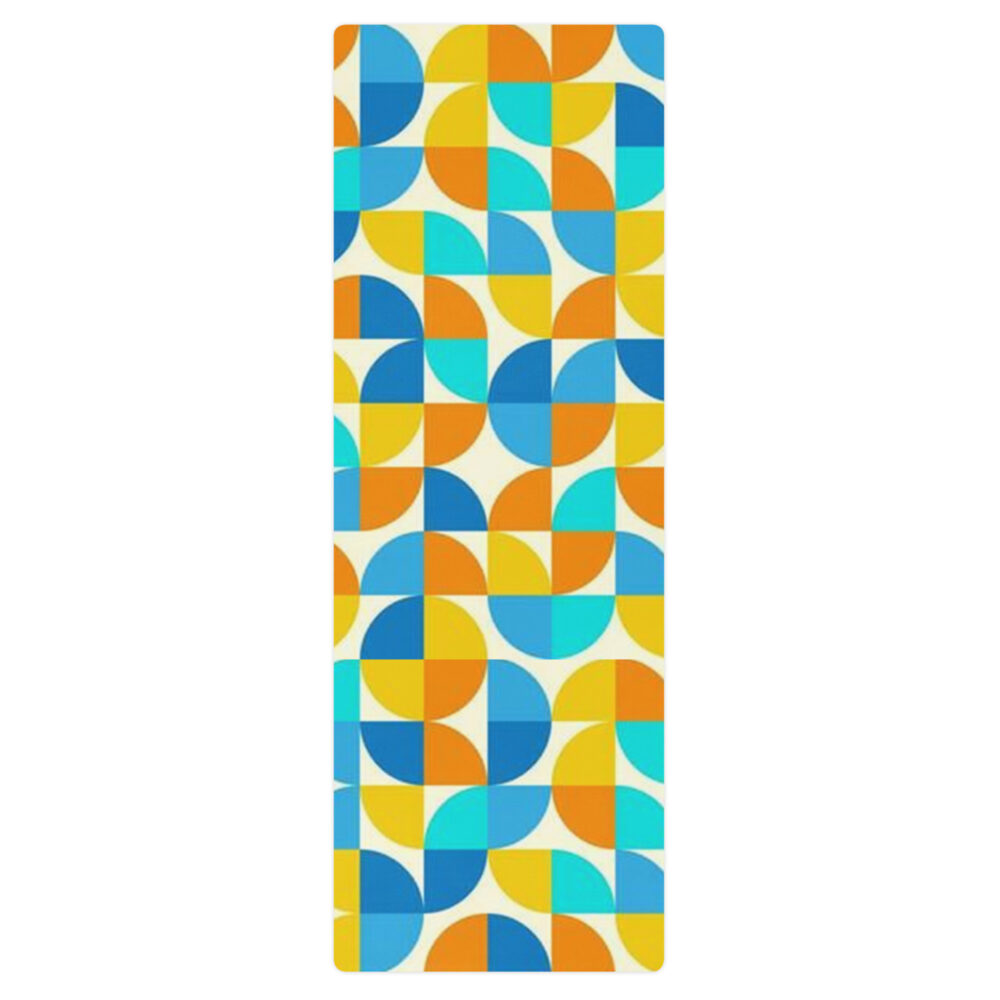 The Bauhaus Series (Circles) Yoga mat multi-colored front art concierge clothing jpg