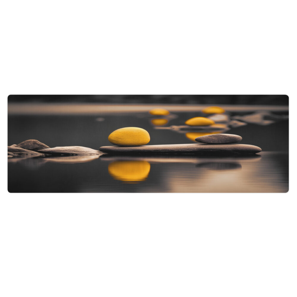 The Art Series (Orange Yoga Stone) Yoga Mat black and orange front art concierge clothing jpg