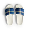 The Tartan Series (Gasperie) Slides gold, blue and white front art concierge clothing jpg The Tartan Series (Gasperie) Slides gold, blue and white front art concierge clothing jpg