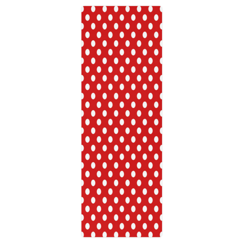 The Bauhaus Series (Red Pocka Dots) Yoga Mat red and white front art concierge clothing JPG