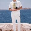 Dean Azure Coast The Bauhaus Series (Khaki and Black) Champion T Shirt fleece joggers canvas decks shoes khaki black white front art concierge clothing
