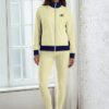 Skyler Lofty Look The Bauhaus Series (Cream and Navy Blue) Track Jacket yoga leggings canvas deck shoes cream navy blue front art concierge clothing jpg