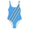 The Stripes Series (Posca Blue) One Piece Swimsuit blue white front art concierge clothing JPG