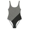 The Tartan Series (Glenn Plaid) One Piece Swimsuit grey tartan front art concierge clothing jpg