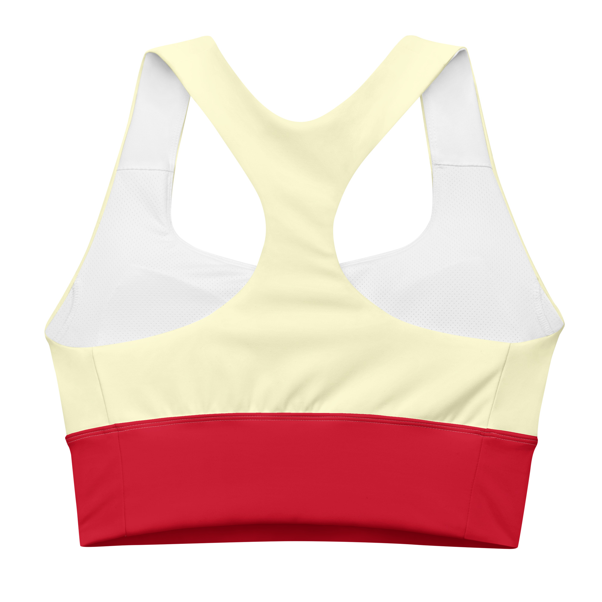 all over print recycled longline sports bra white back 691c053b7af80 jpg