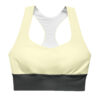 The Bauhaus Series (Cream and Chocolate) Longline Sports Bra cream and chocolate front art concierge clothing jpg