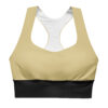 The Bauhaus Series (Khaki and Black) Longline Sports Bra khaki and black front art concierge clothing jpg