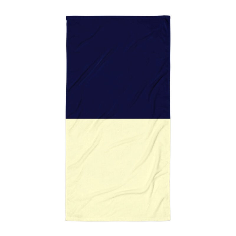 The Bauhaus Series (Cream and Navy Blue) Towel cream and navy blue 30x60 flat art concierge clothing jpg